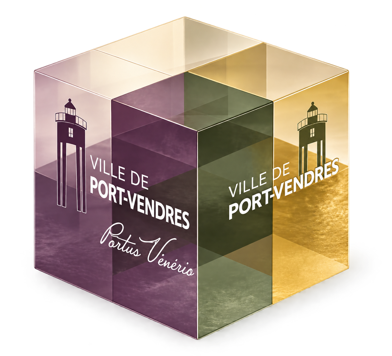 Cube aux couleurs de la Ville de Port-Vendres
