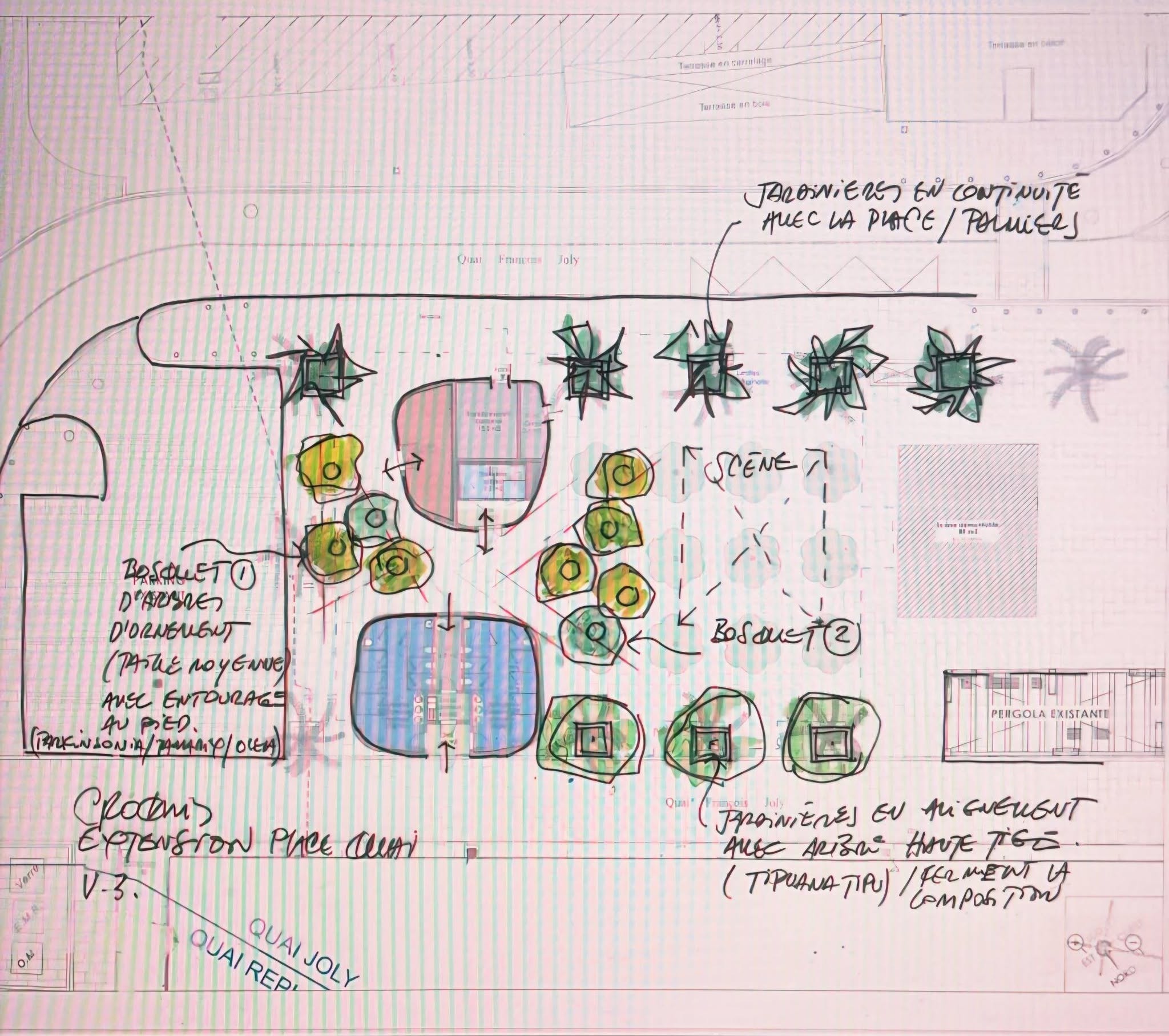 Illustration architecturale des aménagements prévus pour le secteur de l’ancienne capitainerie