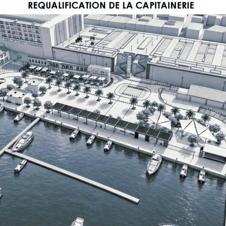 Perspective architecturale du projet de requalification de l'ancienne capitainerie à Port-Vendres